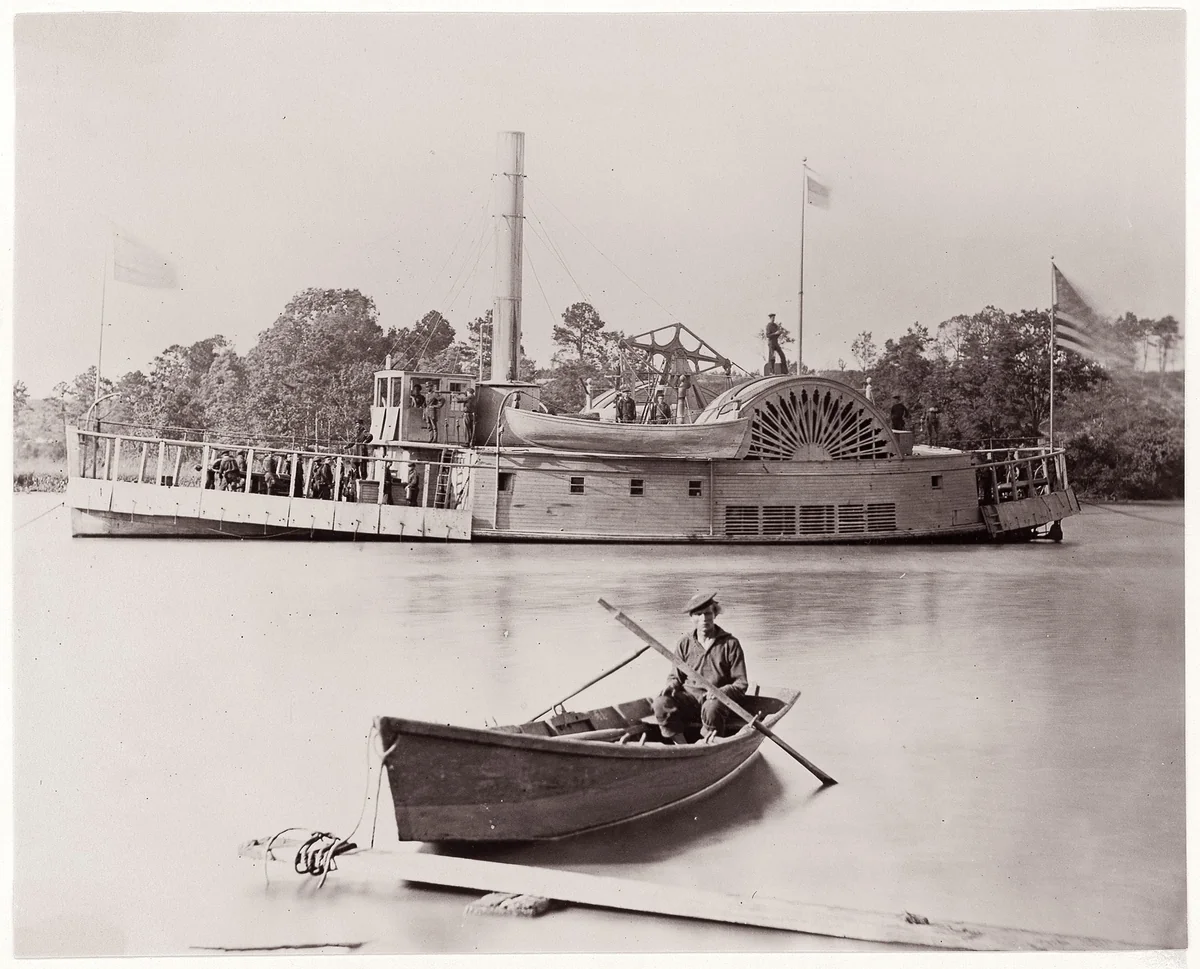 [U.S. Gunboat]. Brady album, p. 161 by Timothy O'Sullivan, photograph, 1861-1865