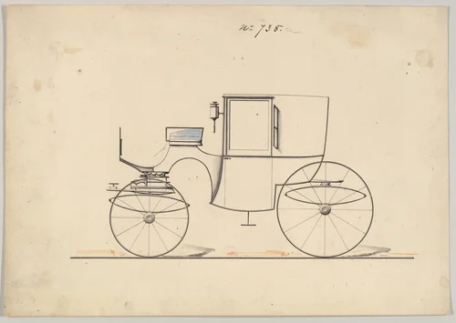 Coupe #738a by Brewster & Co., drawing, 1855-1865