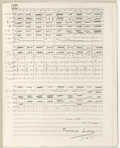 Plate (folio 16) from Les Biches, vol. I by Francis Poulenc, illustrated book, 1924