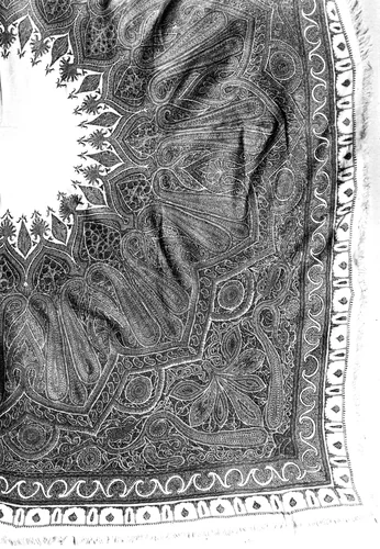 Shawl by India, textile, 1875-1900