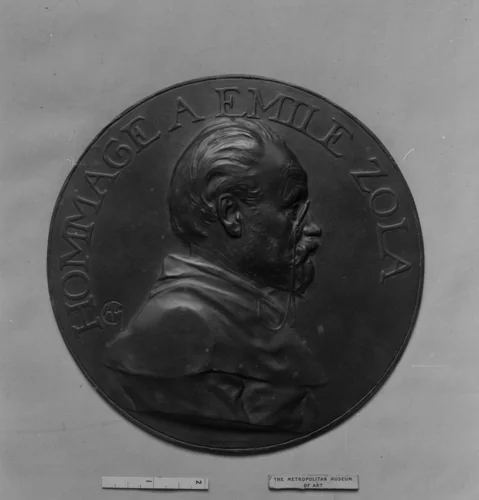 Honoring Émile Zola (1840–1902), French Novelist by Alexandre-Louis-Marie Charpentier, metalwork, 1898