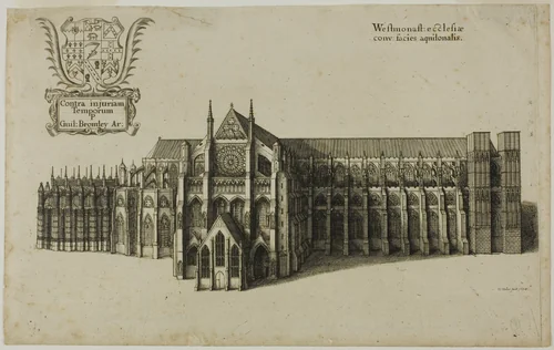 View from the North Westminster Church by Wenceslaus Hollar, print, 1627-1677