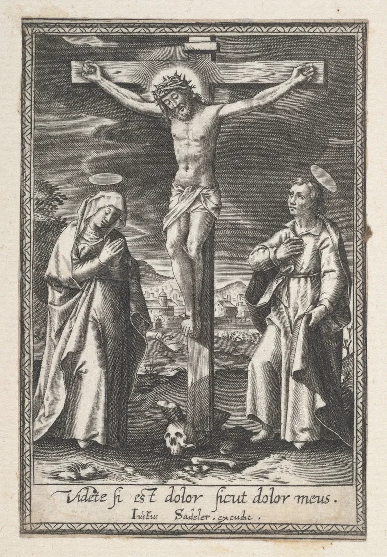 Christ on the Cross by anonymous, print, 1578-1625