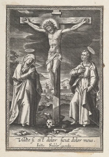 Christ on the Cross by anonymous, print, 1578-1625