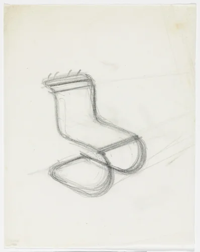 MR 10 Chair (Perspective sketch) by Ludwig Mies van der Rohe, mies van der rohe archive, 1926