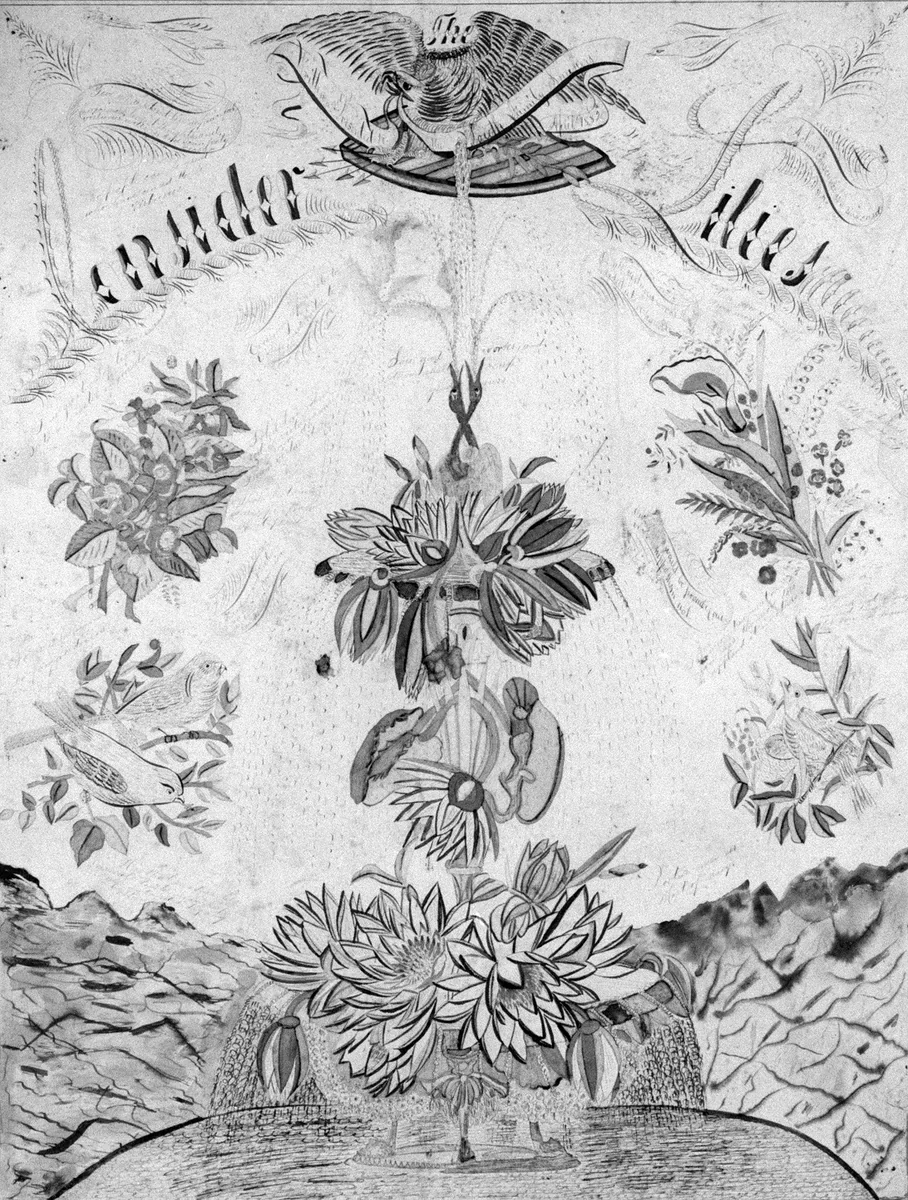 Watercolor by Eugene Cunningham, artwork, 1882