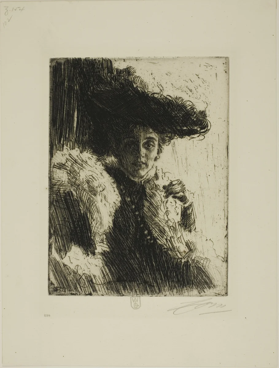 Mrs. Kip by Anders Zorn, print, 1904