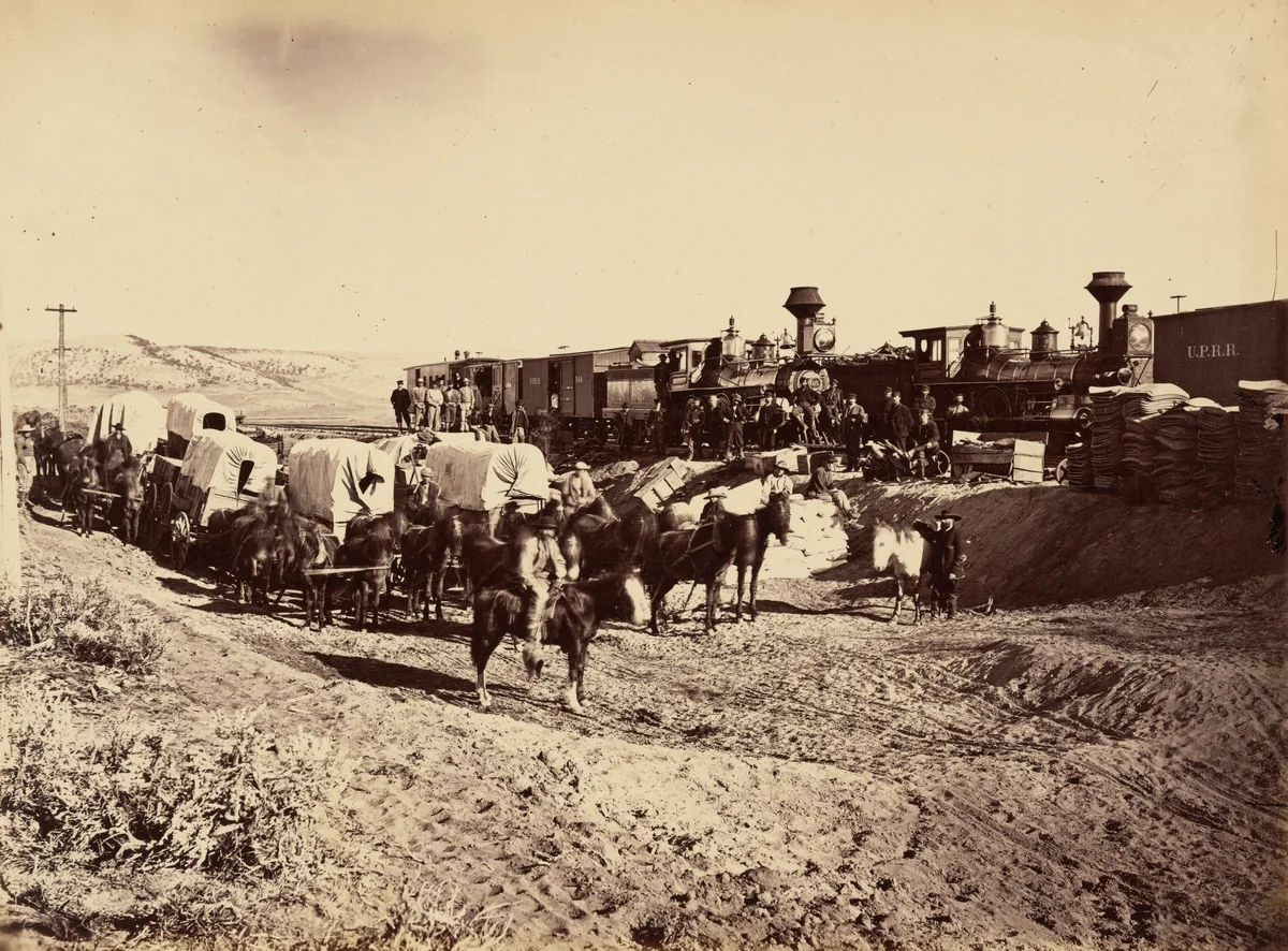 Plate 27. Supply Trains by Andrew Joseph Russell, photograph, 1869