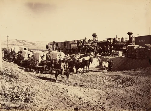 Plate 27. Supply Trains by Andrew Joseph Russell, photograph, 1869