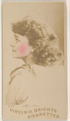 Card 682, Miss Hall, from the Actors and Actresses series (N45, Type 1) for Virginia Brights Cigarettes by Allen & Ginter, photograph, 1885-1891