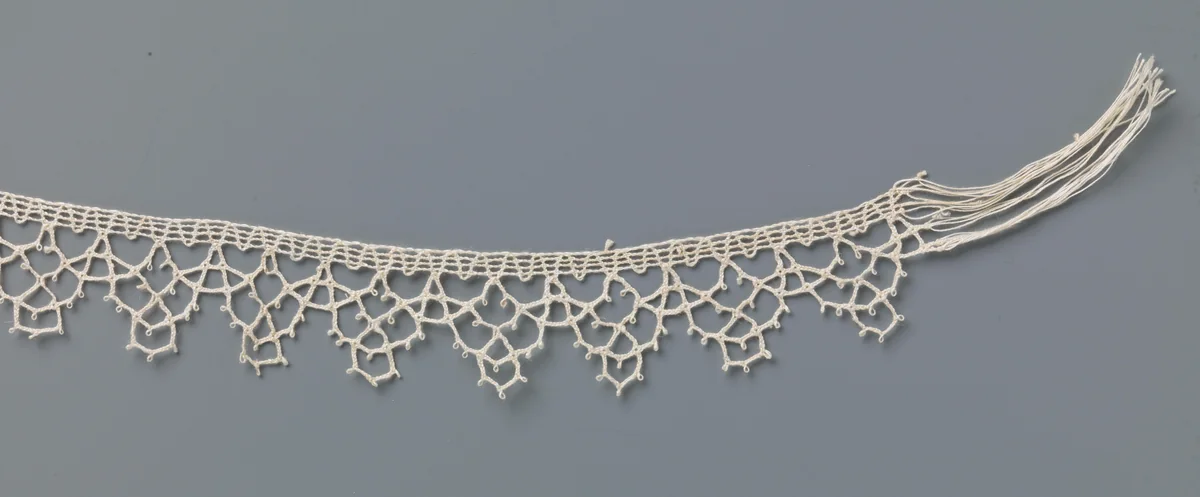 Passement of strook kloskant met open boogjes by mejuffrouw Moessel, other, 1925