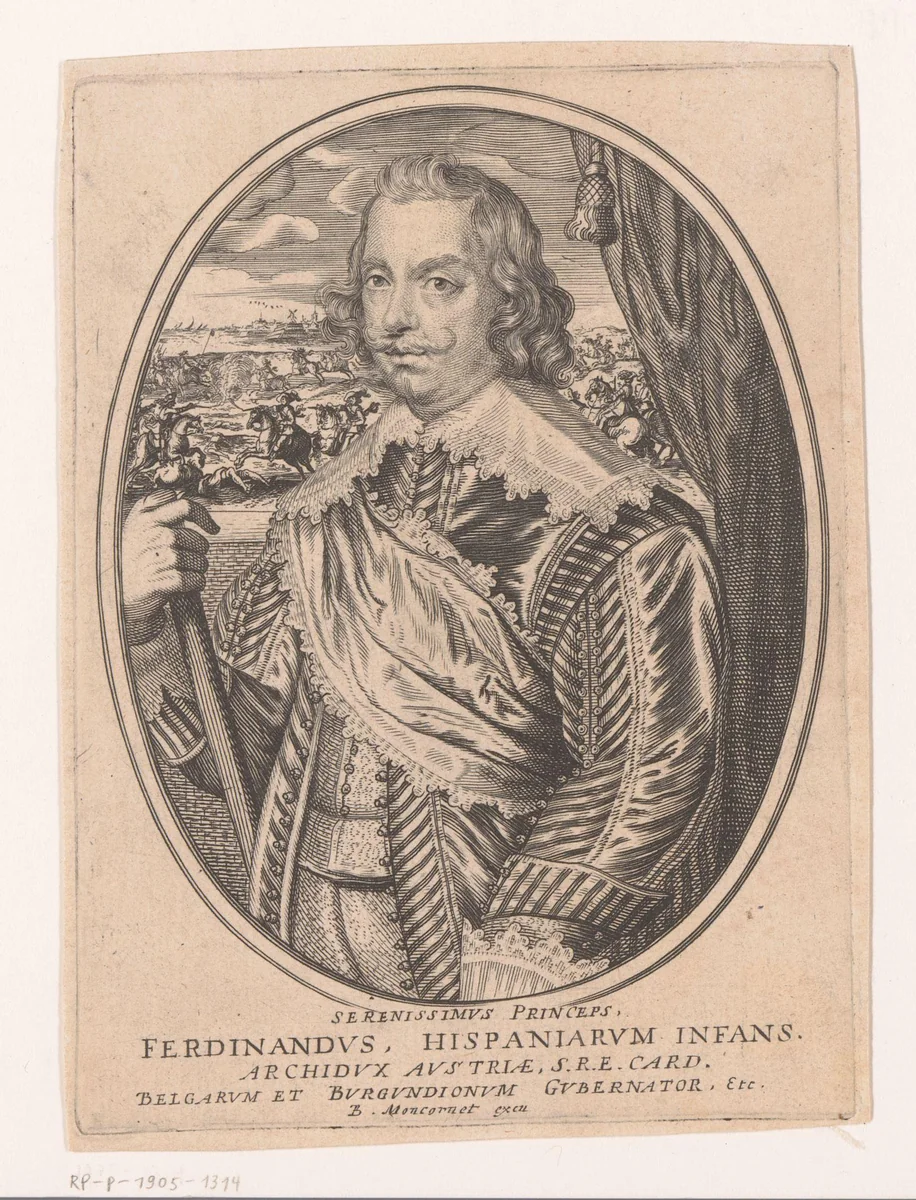 Portret van Ferdinand van Oostenrijk by anonymous, print, 1629-1668