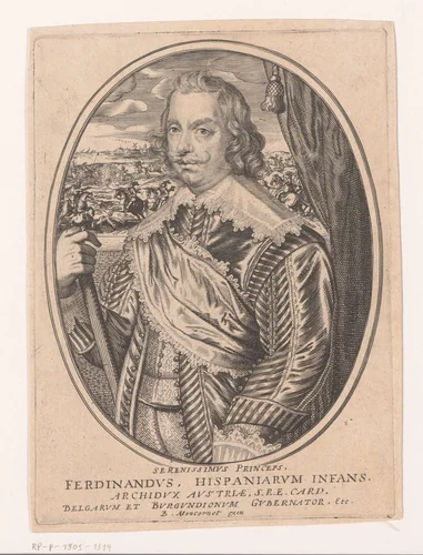 Portret van Ferdinand van Oostenrijk by anonymous, print, 1629-1668
