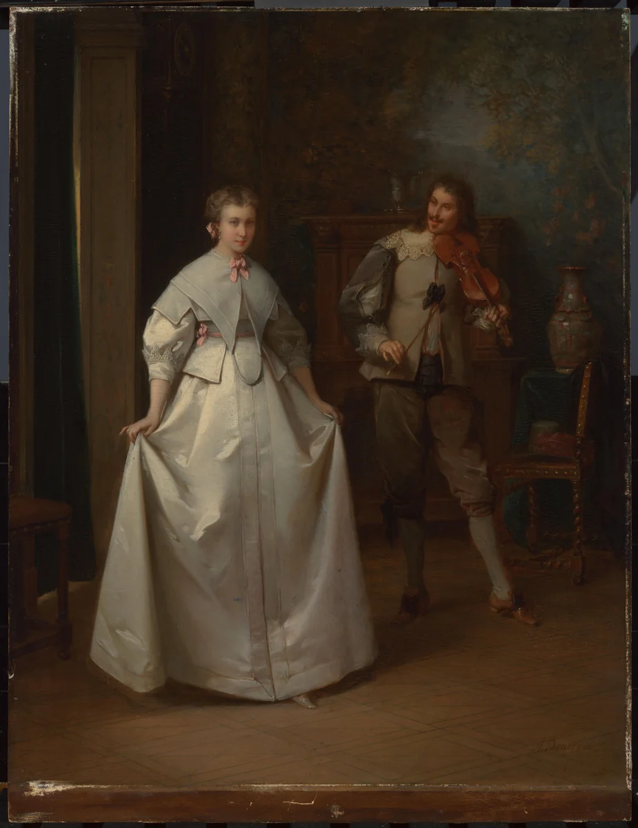 The Dance by Aimé Gabriel Adolphe Bourgoin, painting, 1870