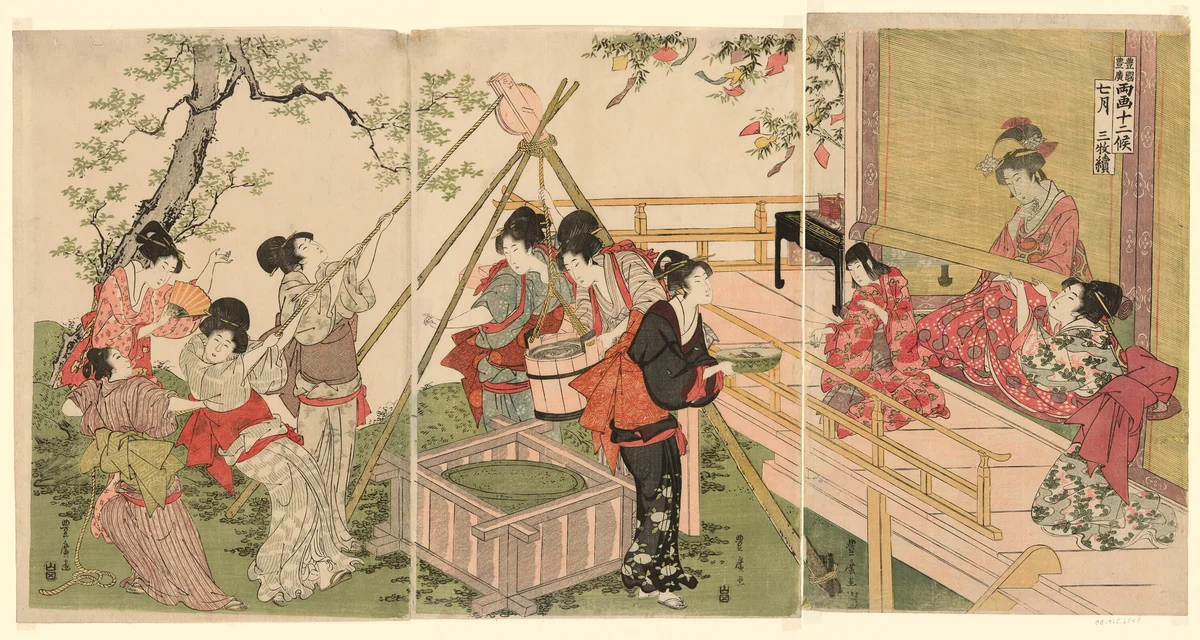 The Seventh Month, from the series The Twelve Months by Two Artists (Ryoga juni ko) by Utagawa Toyohiro (歌川豊広), print, 1773-1828