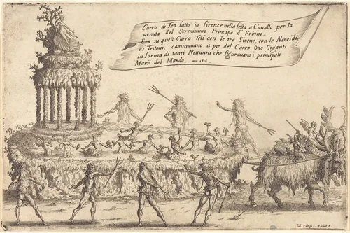 The Float of Thetis by Jacques Callot, print, 1616