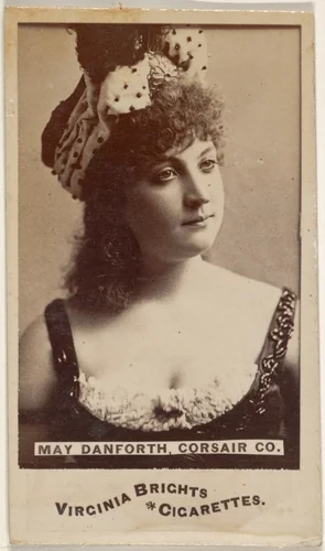 May Danforth, Corsair Co., from the Actors and Actresses series (N45, Type 6) for Virginia Brights Cigarettes by Allen & Ginter, photograph, 1885-1891