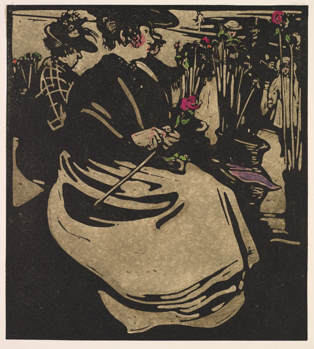 London Types: Flower Girl by William Nicholson, print, 1898