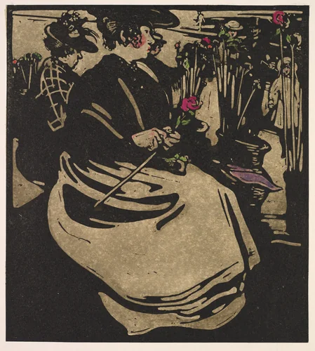 London Types: Flower Girl by William Nicholson, print, 1898