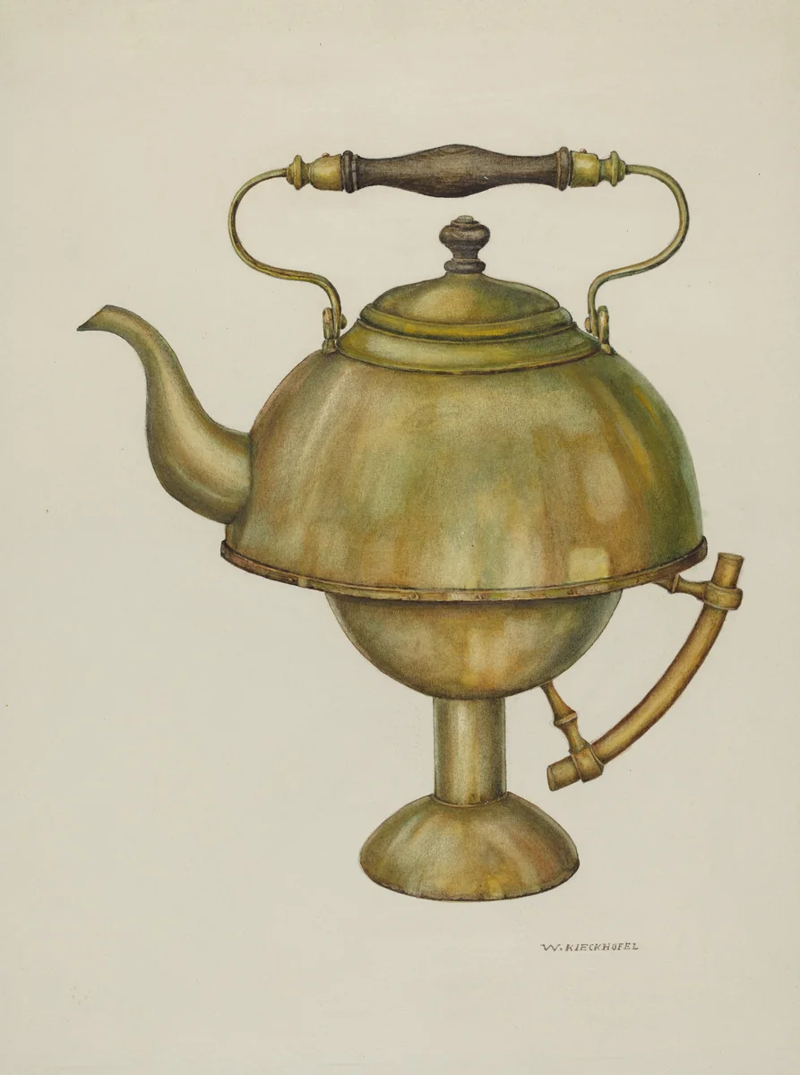 Tea Kettle by William Kieckhofel, index of american design, 1940