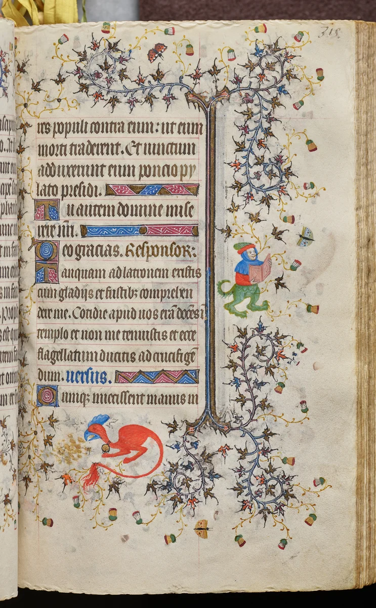 Hours of Charles the Noble, King of Navarre (1361-1425): fol. 158r, Text by Master of the Brussels Initials and Associates, book, 1400-1410