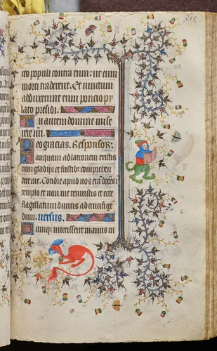 Hours of Charles the Noble, King of Navarre (1361-1425): fol. 158r, Text by Master of the Brussels Initials and Associates, book, 1400-1410