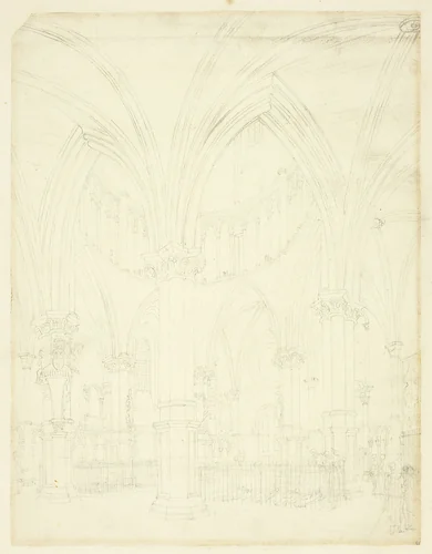 Study for Temple Church, from Microcosm of London by Augustus Charles Pugin
Thomas Rowlandson, drawing, 1807-1809