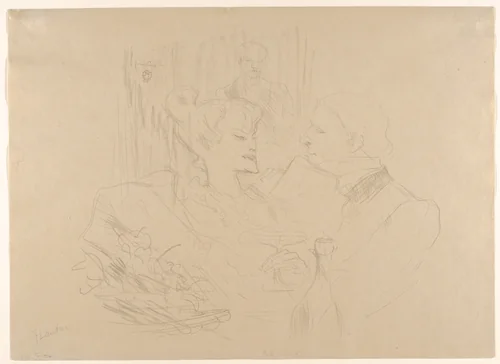 Five O'Clock: Supper in London by Henri de Toulouse-Lautrec, print, 1896