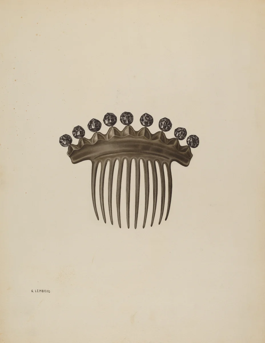 Comb by Gertrude Lemberg, index of american design, 1939