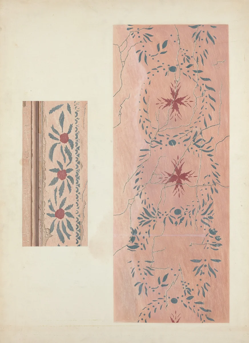 Wall Stencil by Ray Holden, index of american design, 1940