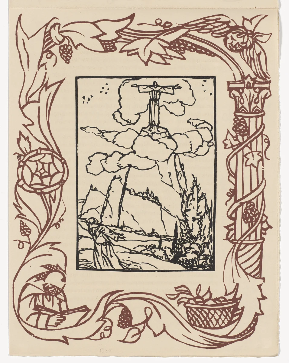 Plate (page 371) from Les Petites Fleurs de St. François (The Little Flowers of St. Francis) by Émile Bernard, illustrated book, 1928