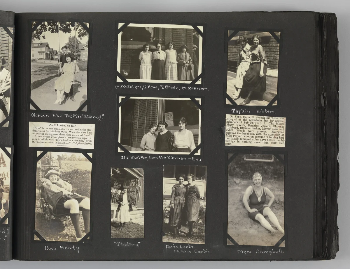 The Story of my Life and Friends as Told by Snapshots from Fourteen On by Blanche Parker, photograph, 1916
