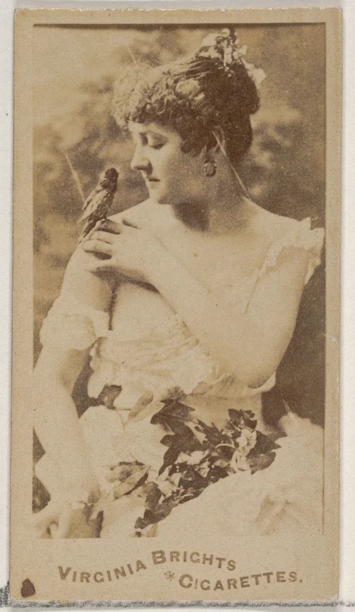 From the Actors and Actresses series (N45, Type 5) for Virginia Brights Cigarettes by Allen & Ginter, photograph, 1885-1891