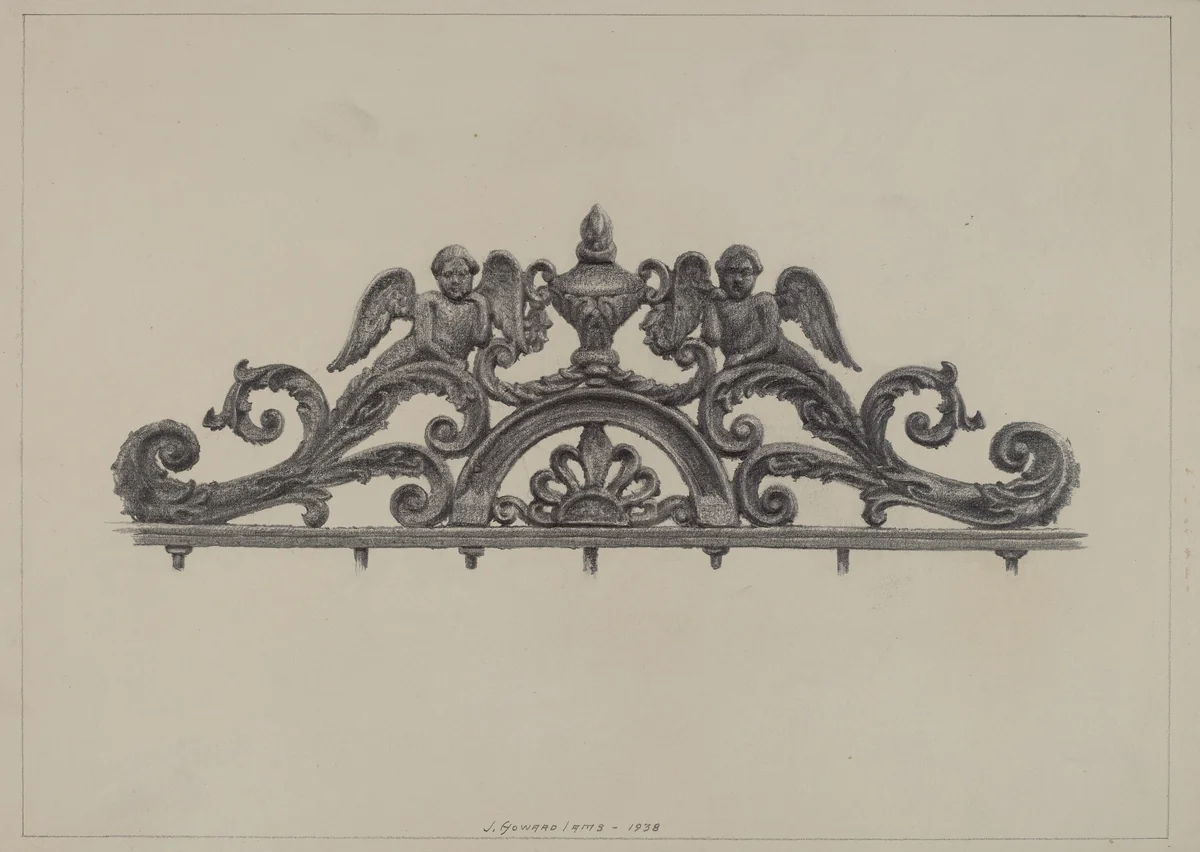 Cast Iron Gate Top by J. Howard Iams, index of american design, 1938
