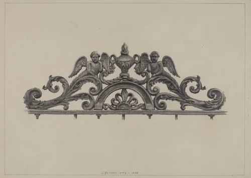 Cast Iron Gate Top by J. Howard Iams, index of american design, 1938
