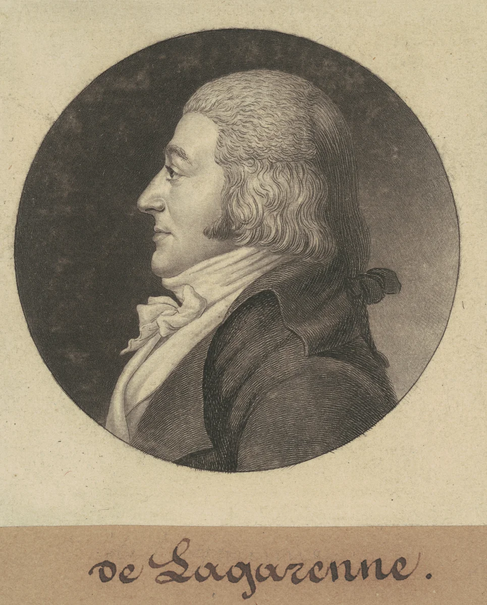 Charles de Lagarenne by Charles B. J. Févret de Saint-Mémin, print, 1800