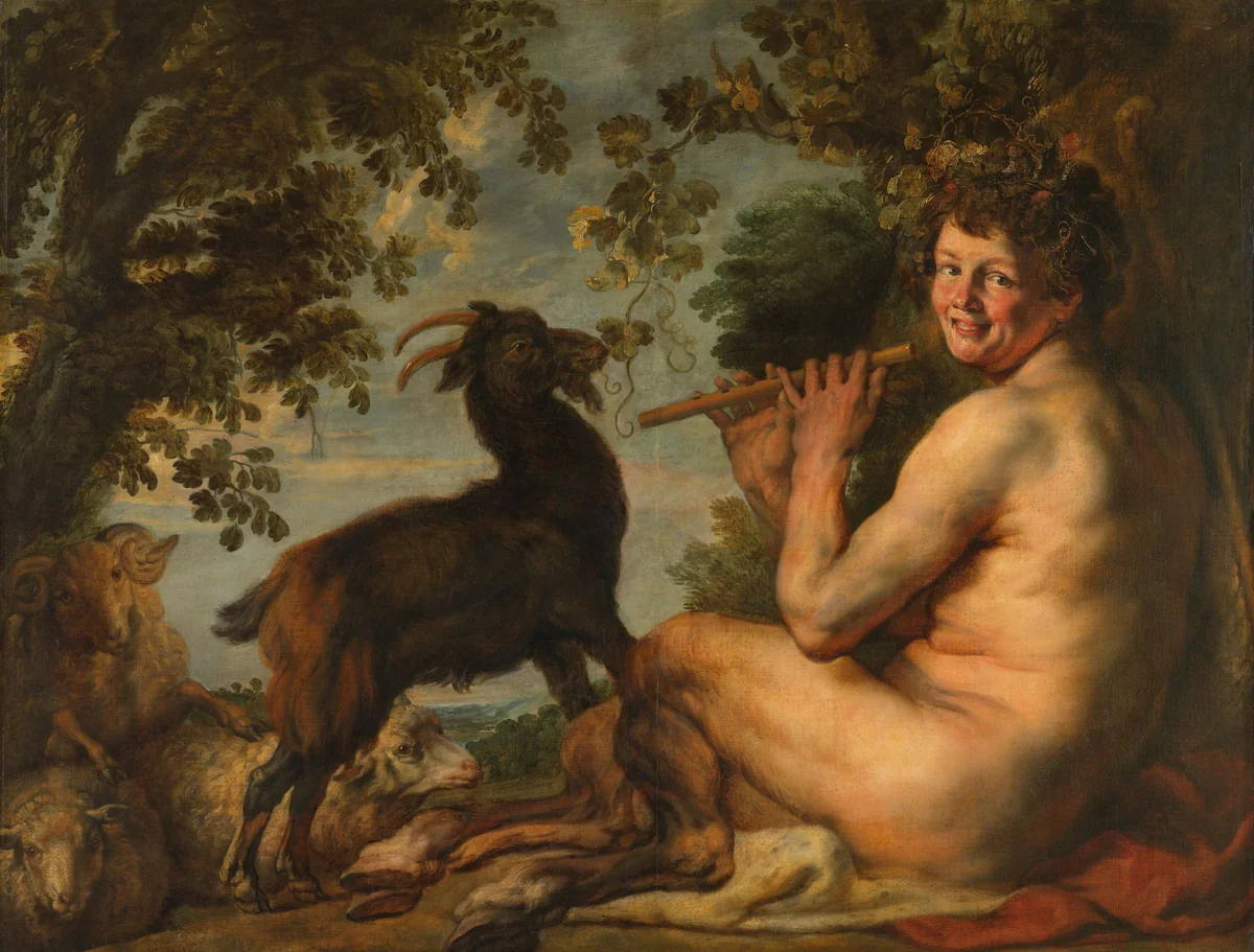 A Satyr by Jacques Jordaens, painting, 1630-1635