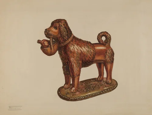 Statuette of a Dog by Frank Fumagalli, index of american design, 1937