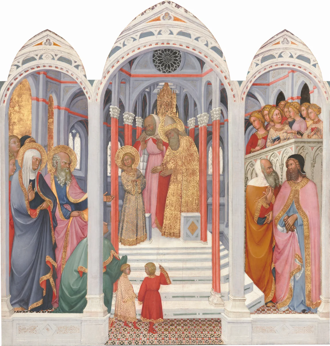 The Presentation of the Virgin in the Temple by Paolo di Giovanni Fei, painting, 1398-1399