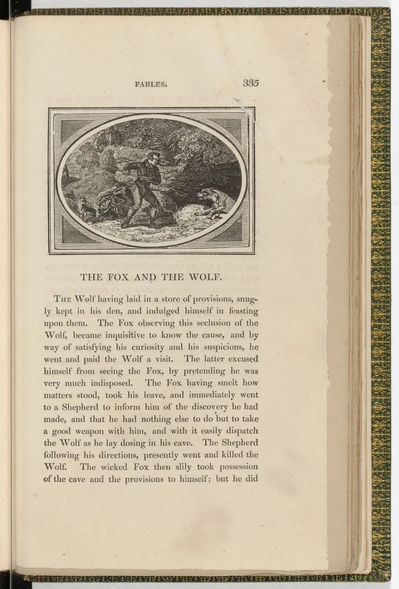 Headpiece (page 335) from The Fables of Aesop by Thomas Bewick, illustrated book, 1818