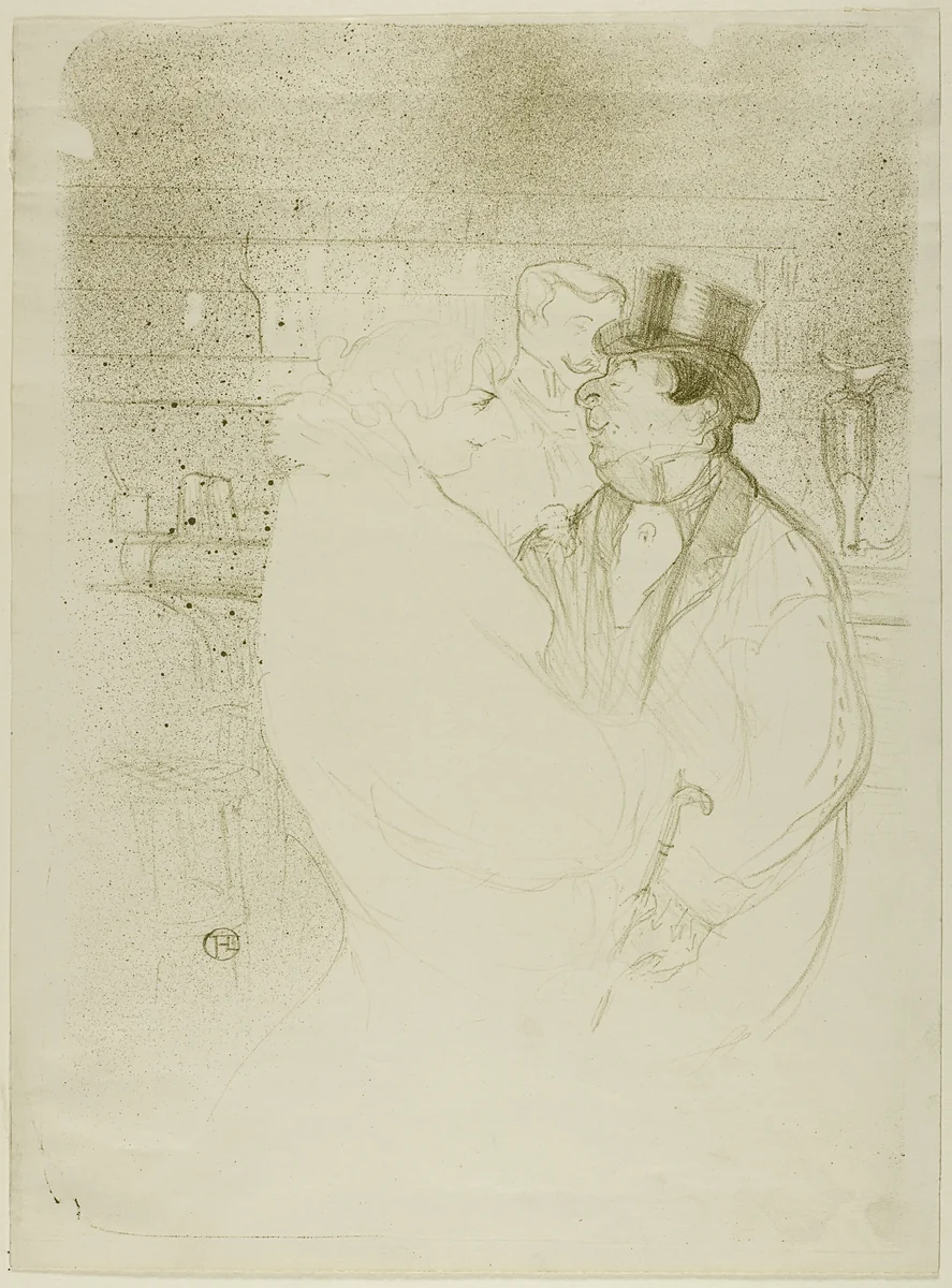 Ida Heath at the Bar by Henri de Toulouse-Lautrec, print, 1894