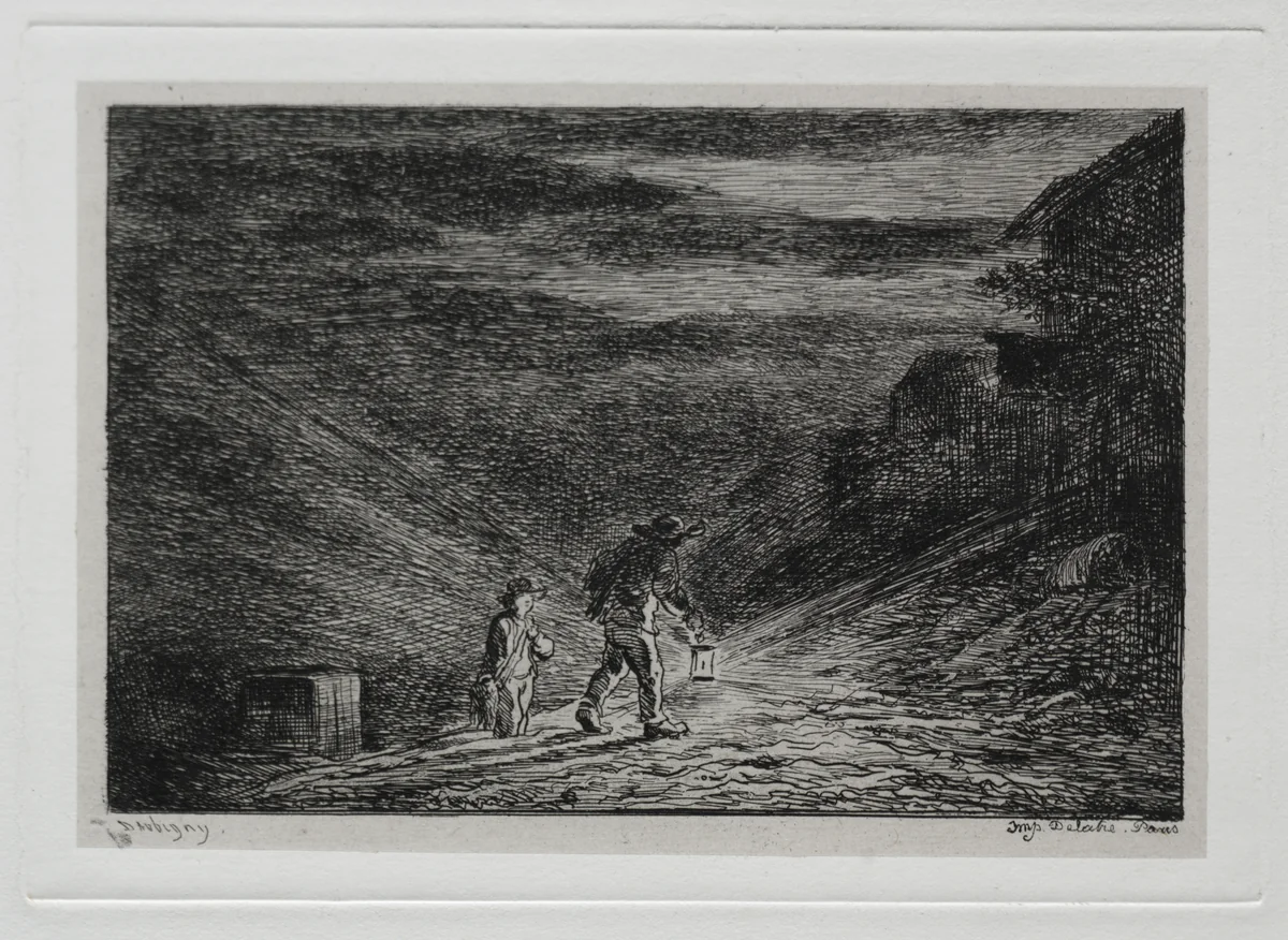 The Boat Trip: The Search for an Inn by Charles-François Daubigny, other, 1861