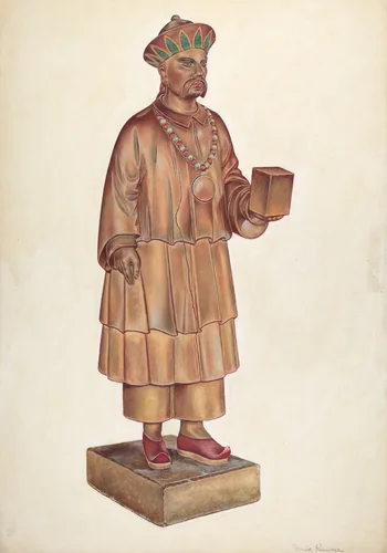 Male Tea Shop Figure by David Ramage, index of american design, 1937-1941