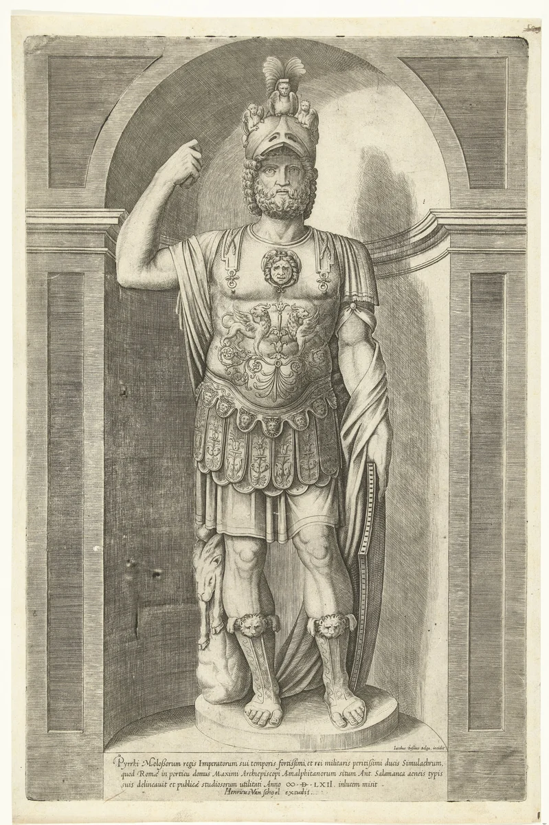 Standbeeld van Pyrrhus by Unknown, print, 1562