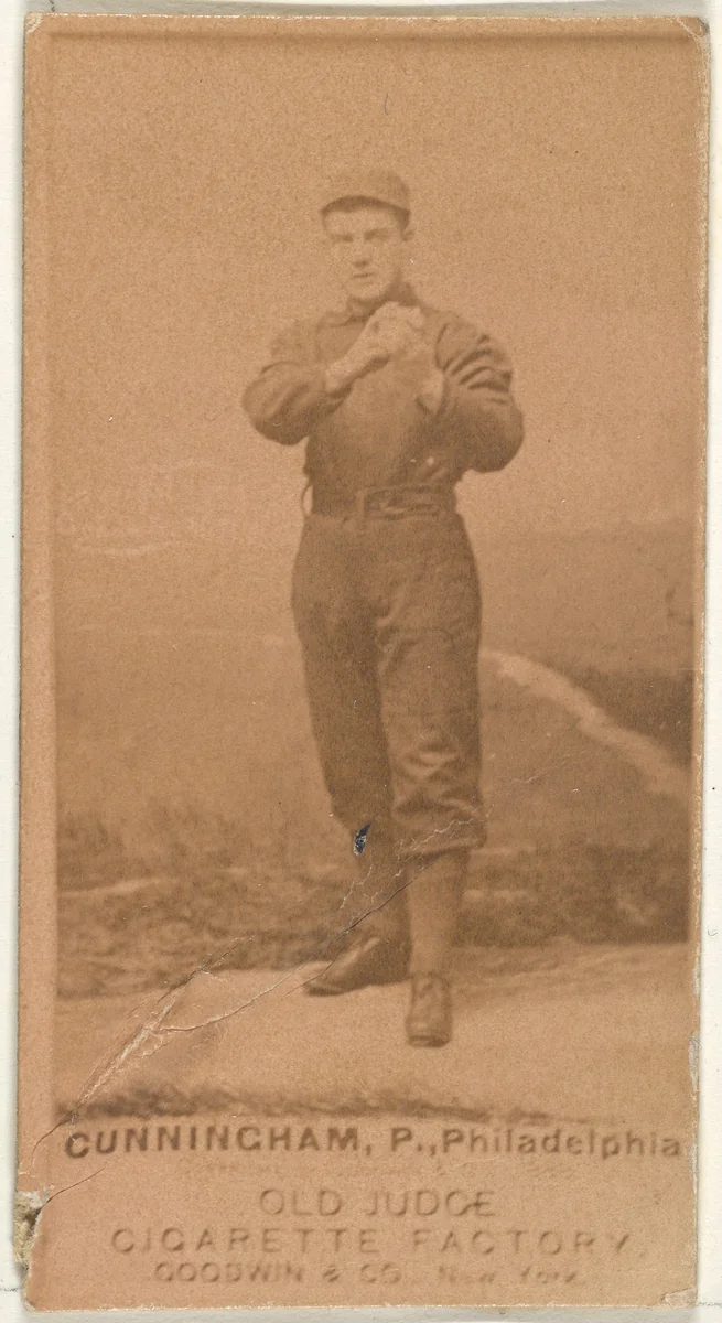 Cunningham, Pitcher, Philadelphia, from the Old Judge series (N172) for Old Judge Cigarettes by Goodwin & Company, photograph, 1888