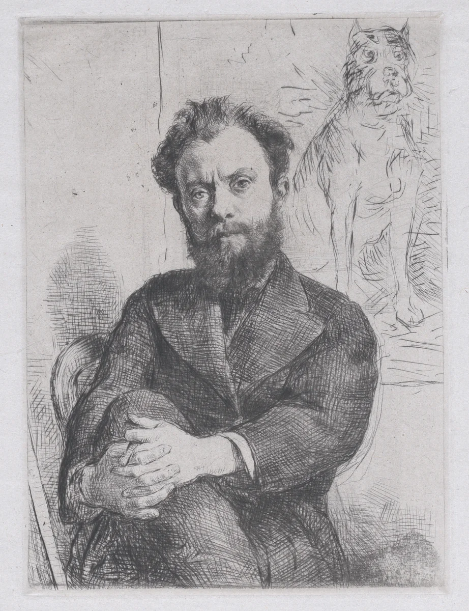 Portrait of Comte Lepic by Marcellin Desboutin, print, 1876