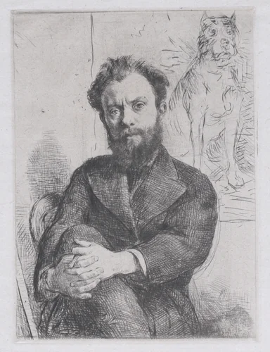 Portrait of Comte Lepic by Marcellin Desboutin, print, 1876