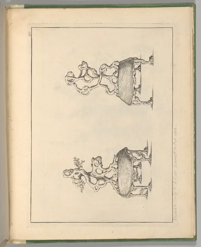 Plate 117: Garden Chairs, from "A New Book of Chinese Designs" by Matthias Darly, book, 1754