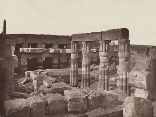 Edifice of Throthmes III by William de Wiveleslie Abney, photograph, 1876