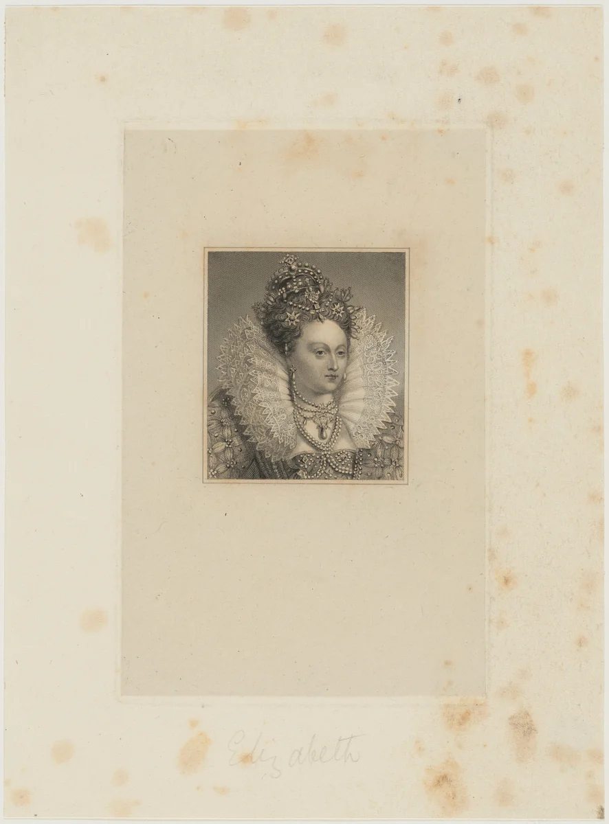 Elizabeth by Isaac Oliver, print